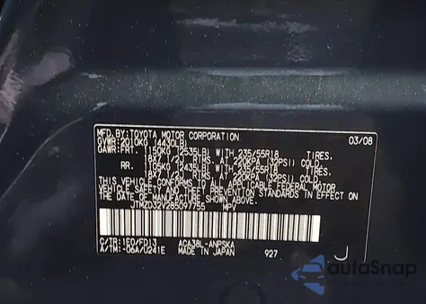 2008 Toyota Rav4 Sport from USA, damaged, VIN JTMZD32V285097755